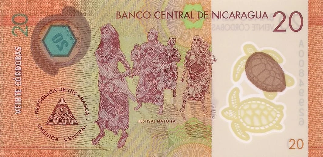 Nicaragua 71 Pick 210a reverso jpg
