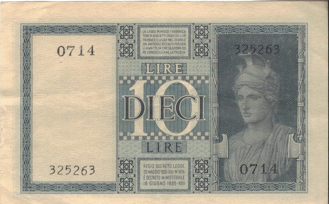 Italia 10 Pick 25c.2 at