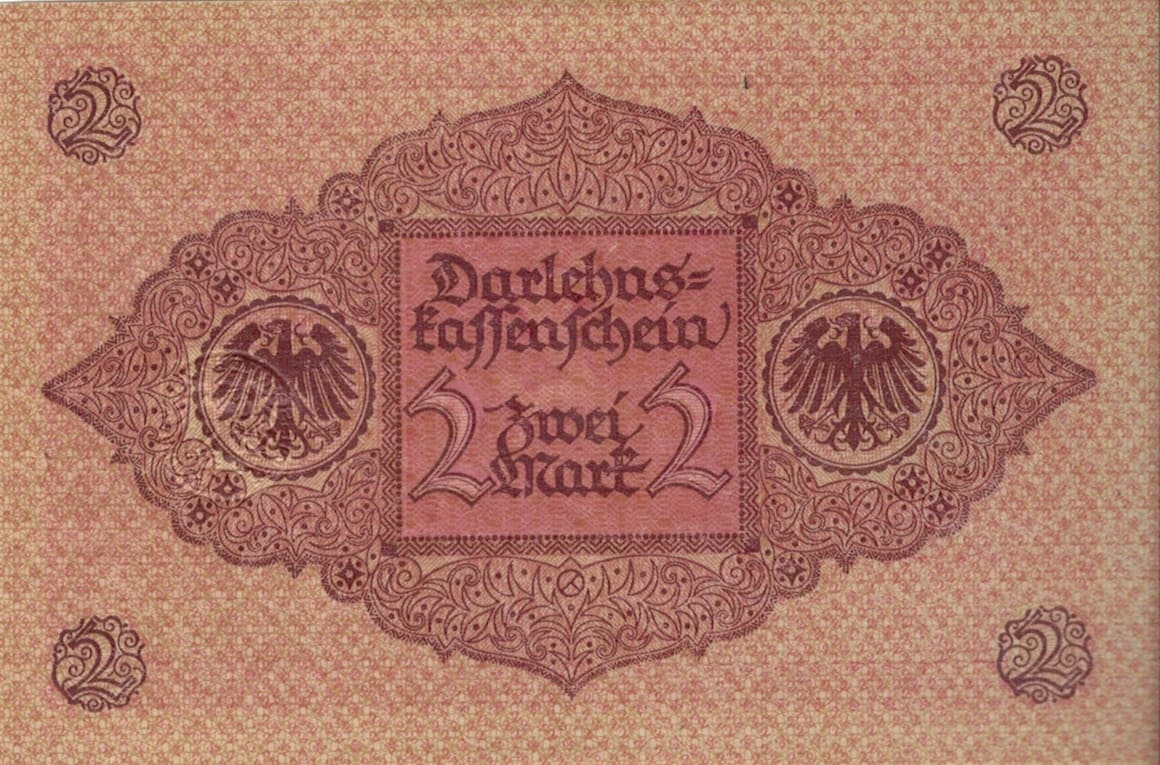 2-Darlehenskassenschein (Nota de préstamo hipotecario) 1914-1922 18 Pick 59 at 2