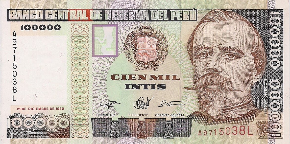 Perú 75 Pick 145 ad 1