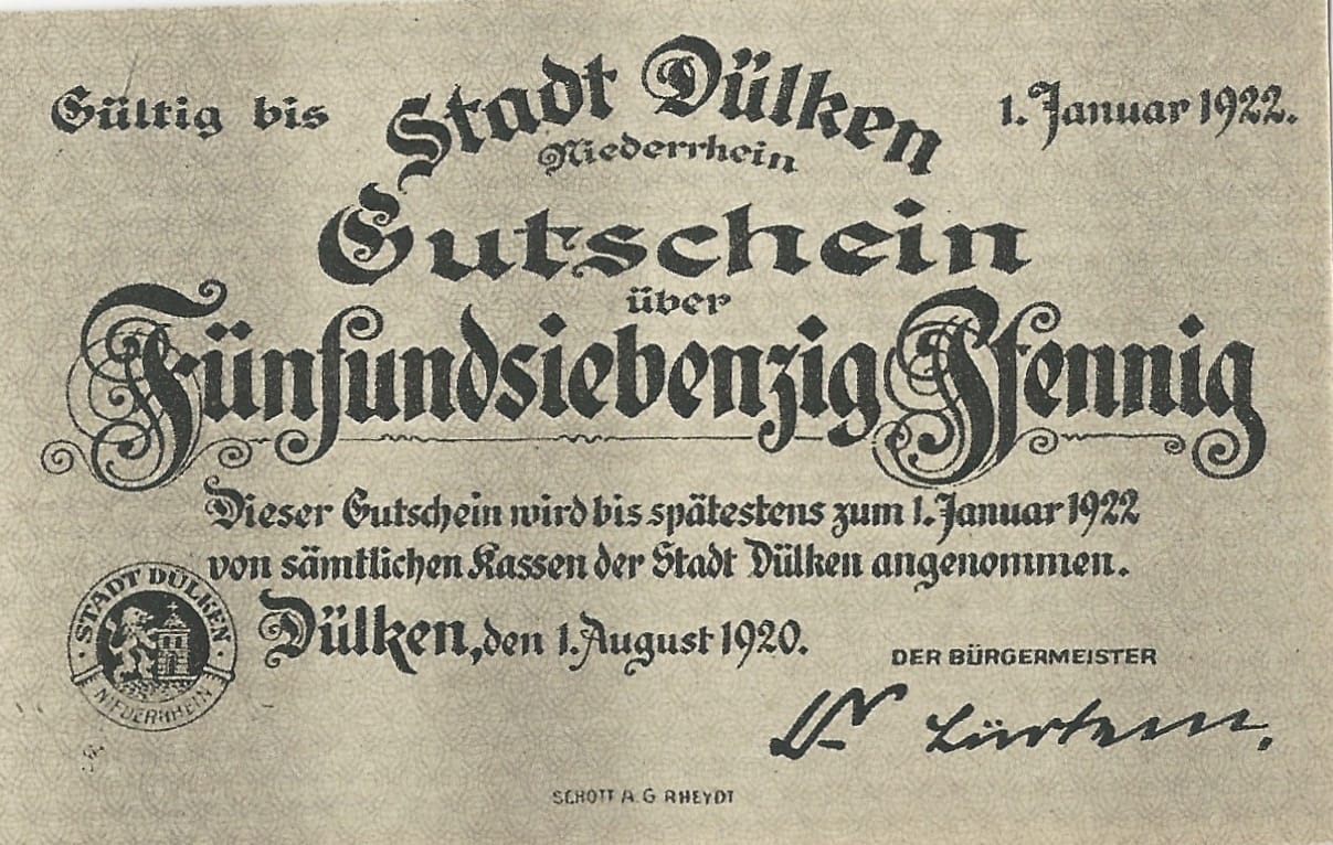 Notgeld - D 11 0294.1 1 2 Anverso