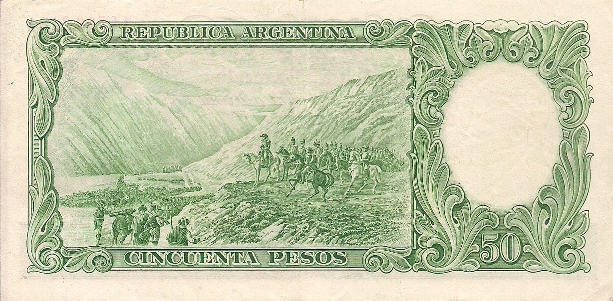 10-Banco Central San Martin - Libertad y Justicia (1942-1969) y Resellados a Pesos Ley (1969-1971) 52 Col 472b at