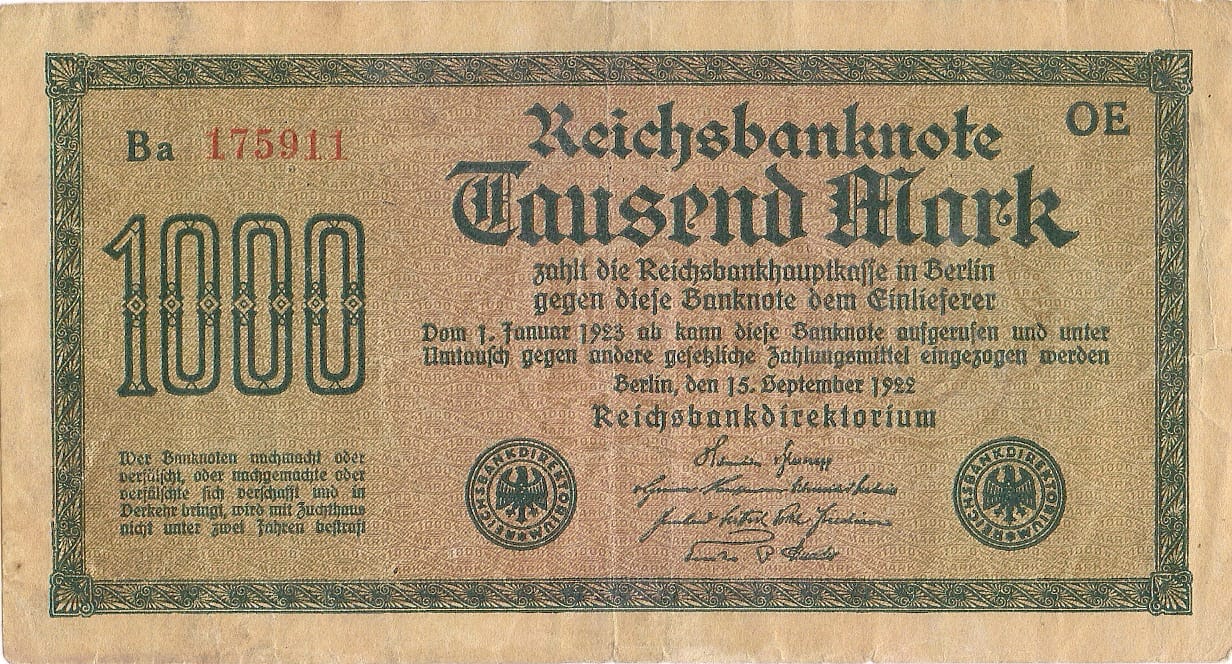 3-Papiermark (1914-1923) 15 Pick 76b ad