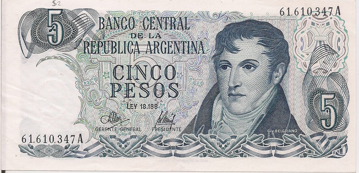11-Pesos Ley 18188 (1970-1983) 21 Col 608a ad