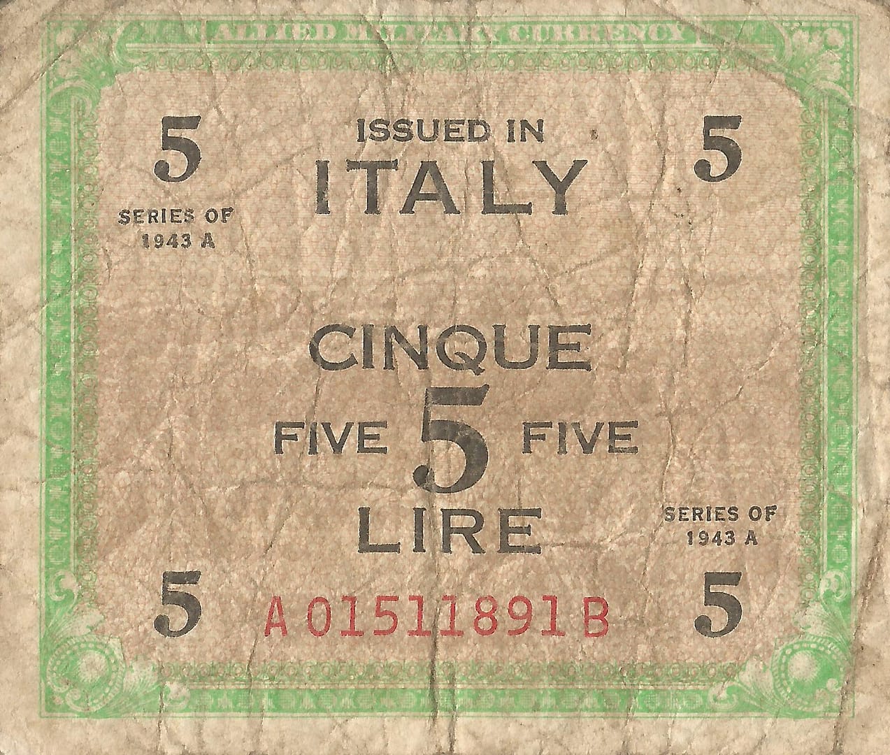 Italia 95 Pick M18b Anverso