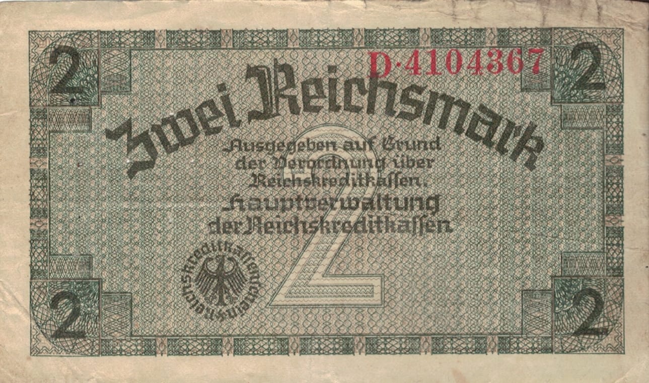 5-Reichsmark (1924-1948) 17 Pick R137a ad