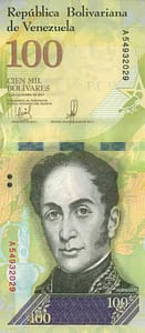 Venezuela 71 Pick 100b ad