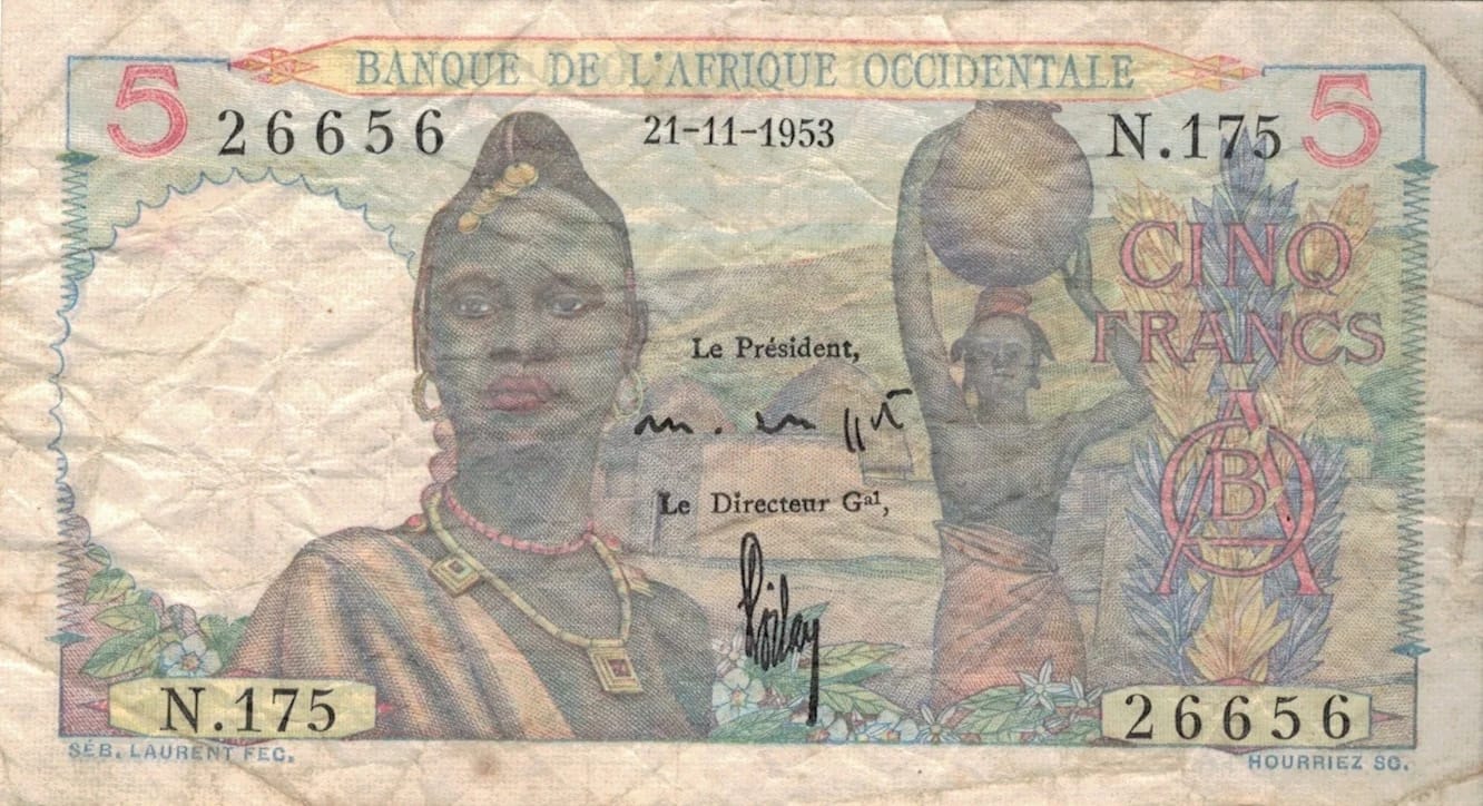 África Occidental Francesa 14 Pick 36a.10 ad jpg