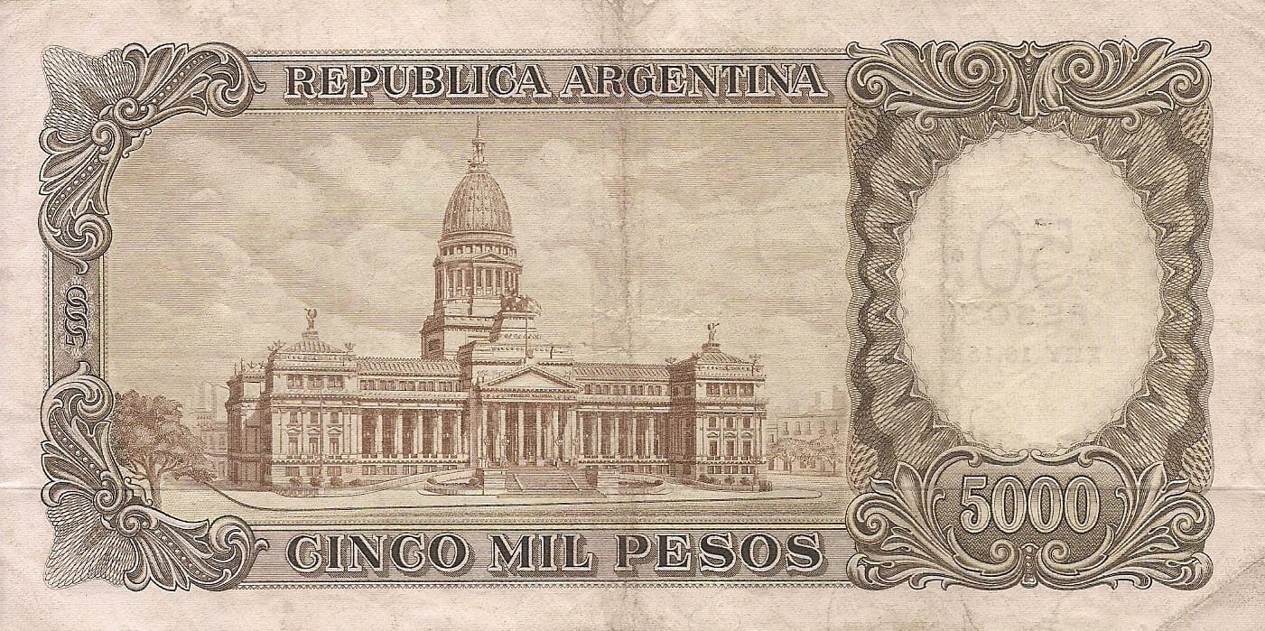 10-Banco Central San Martin - Libertad y Justicia (1942-1969) y Resellados a Pesos Ley (1969-1971) 169 Col 555b at