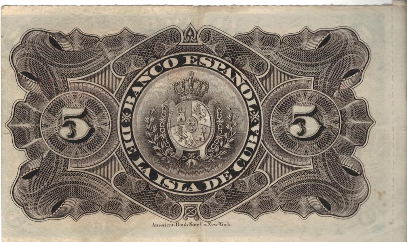 Banco Español de la Isla de Cuba 7 Pick 48a at jpg