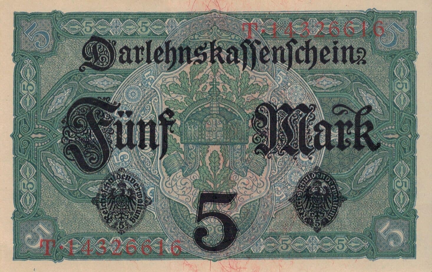 2-Darlehenskassenschein (Nota de préstamo hipotecario) 1914-1922 14 Pick 56b.1 at e1677093094724