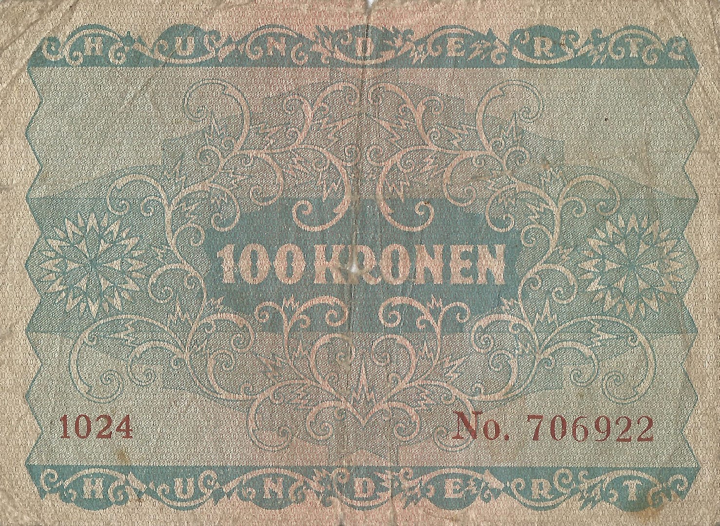 2-Coronas Austriacas 1918-1925 18 Pick 77 Reverso 1