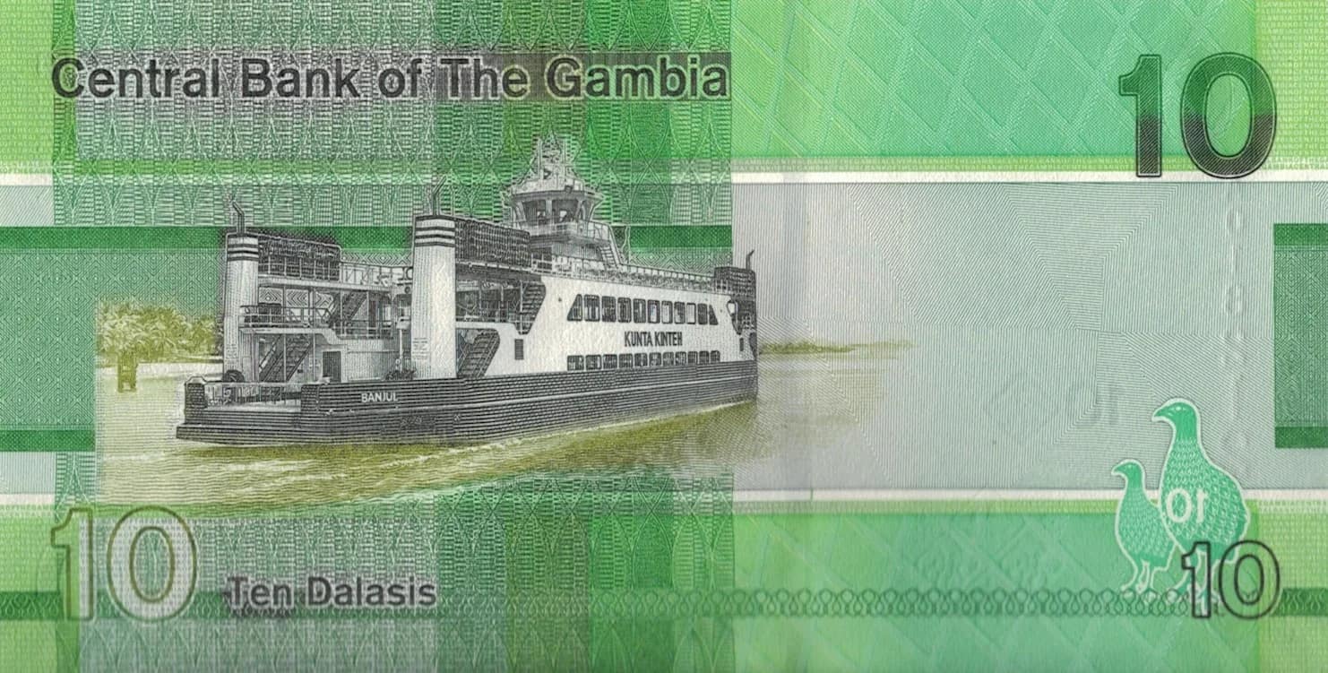 Gambia 20 Pick 38a Reverso jpg