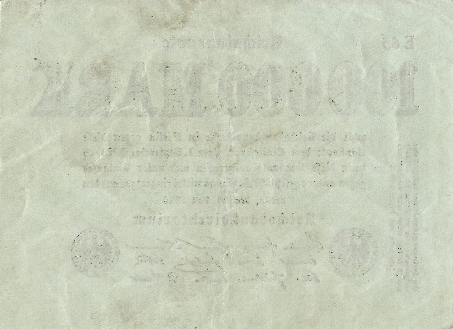 3-Papiermark (1914-1923) 34 Pick 91a.E Reverso