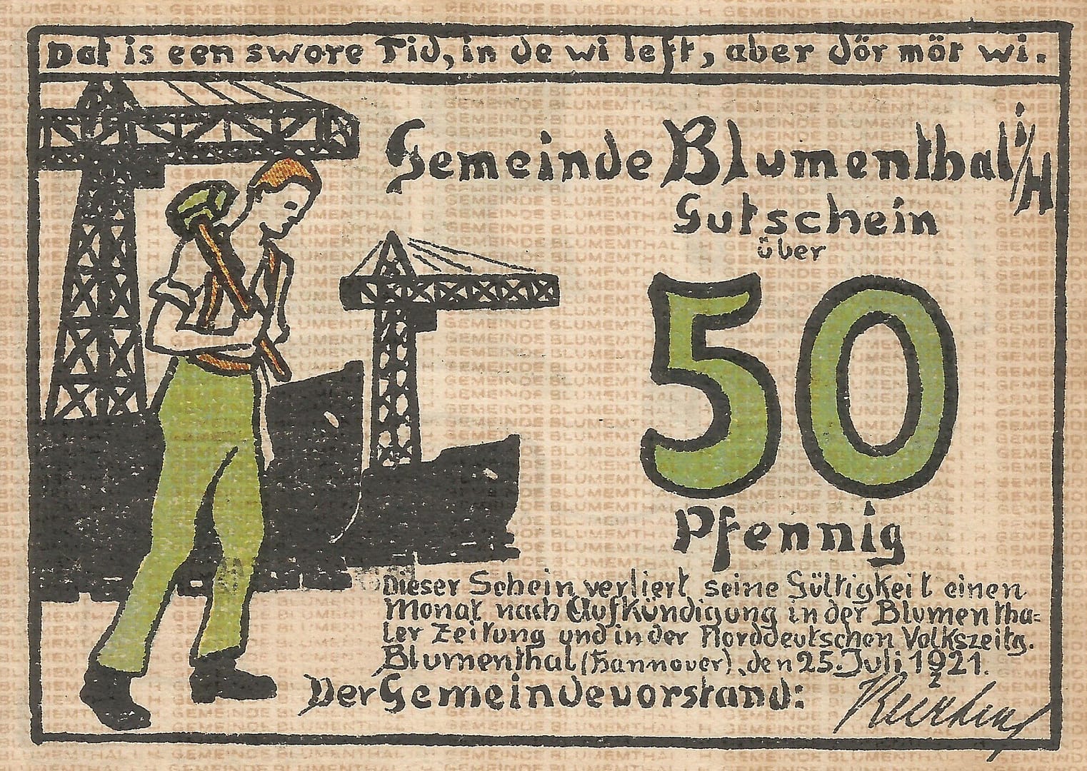 Notgeld - B 25 123.1a 2 3 Anverso e1677118768469