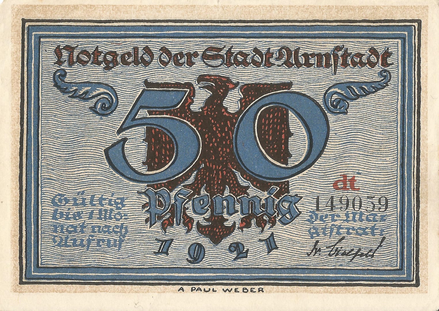 Notgeld - A 17 43.3a 6 6 Anverso