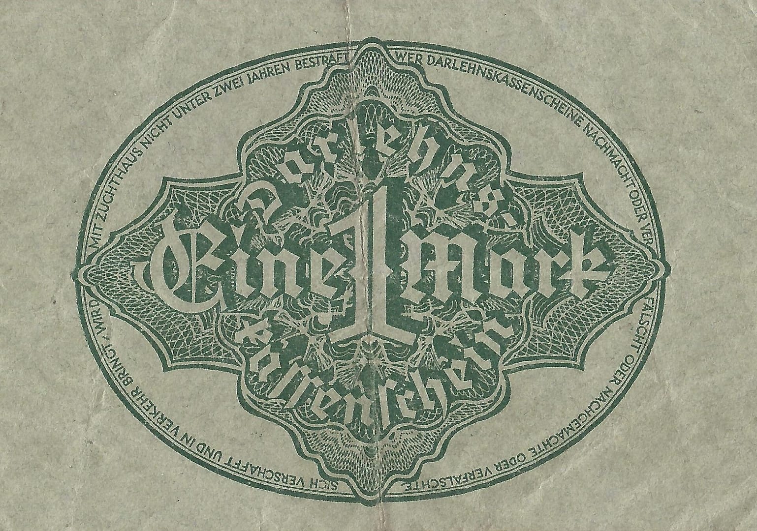 2-Darlehenskassenschein (Nota de préstamo hipotecario) 1914-1922 20 Pick 61a Reverso