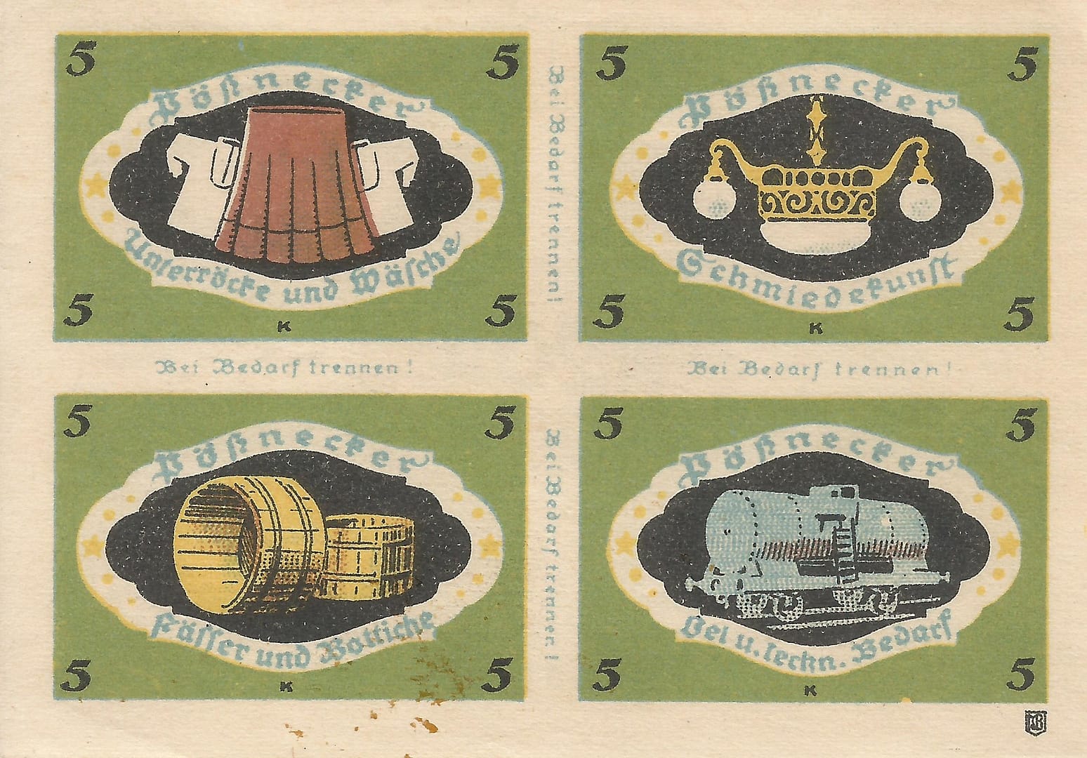 Notgeld - P 14 1066.6 1 10 Reverso