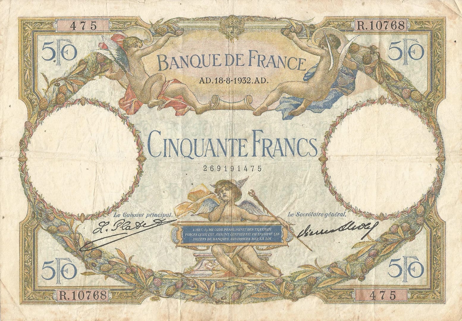 Francia 61 Pick 80a Anverso scaled