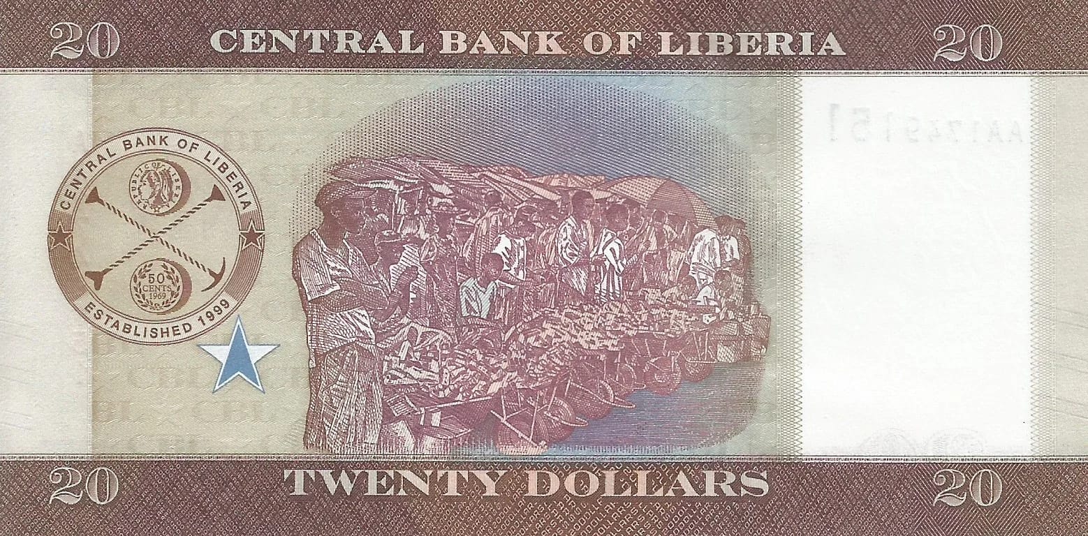 Liberia 22 Pick 33a at jpg