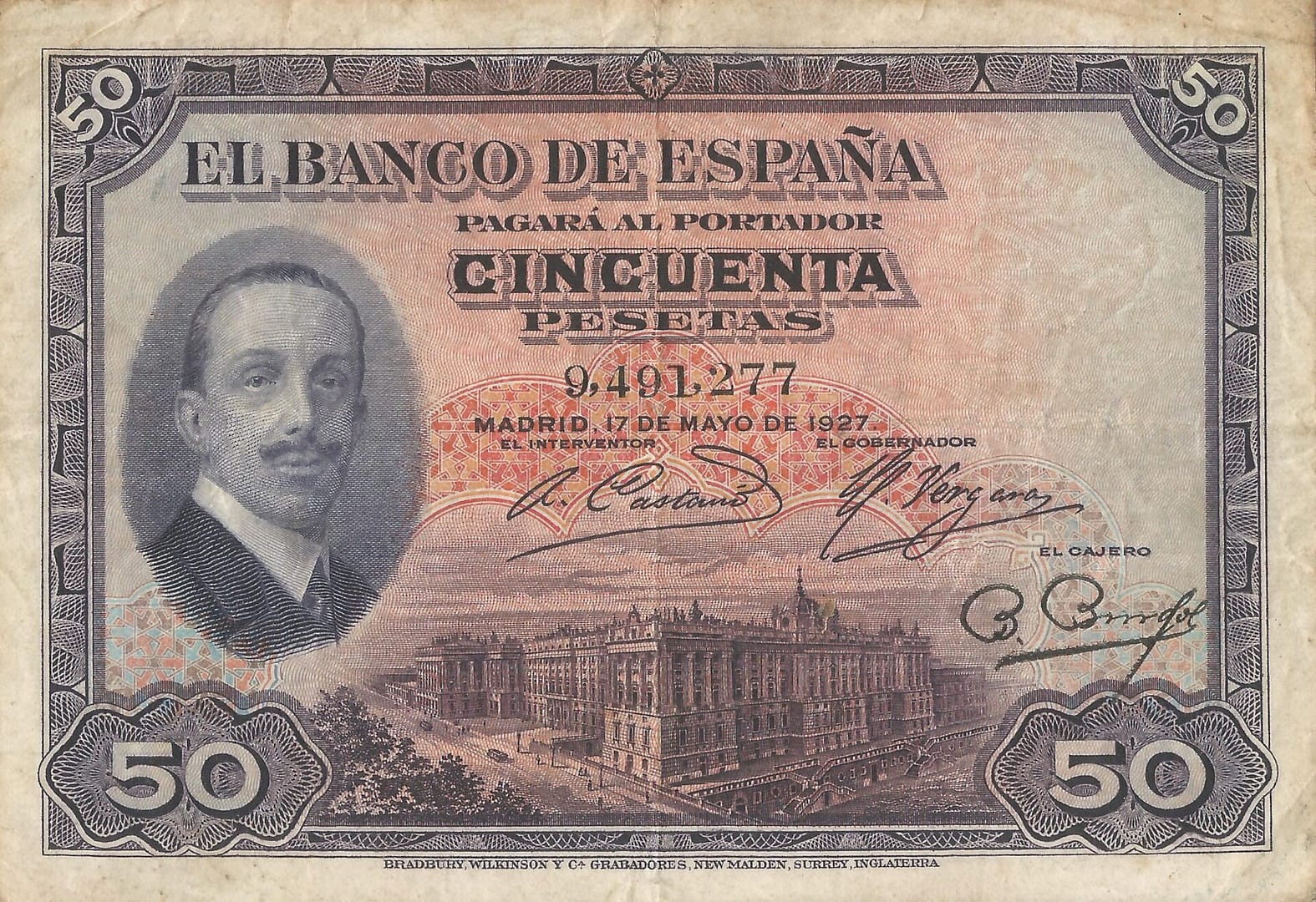 España 17 Pick 72a Anverso