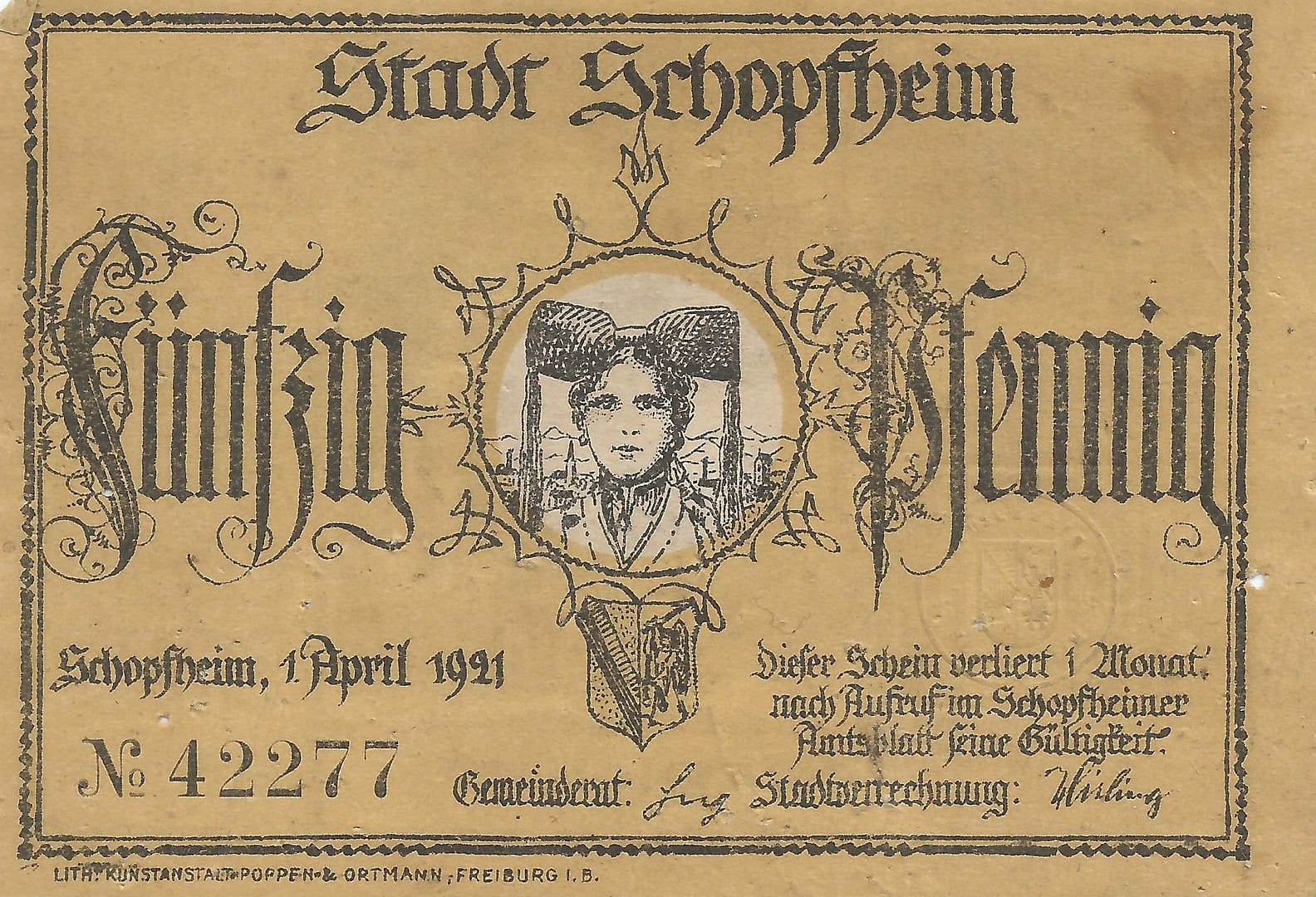 Notgeld - S 9 1201.1 2 6 Anverso