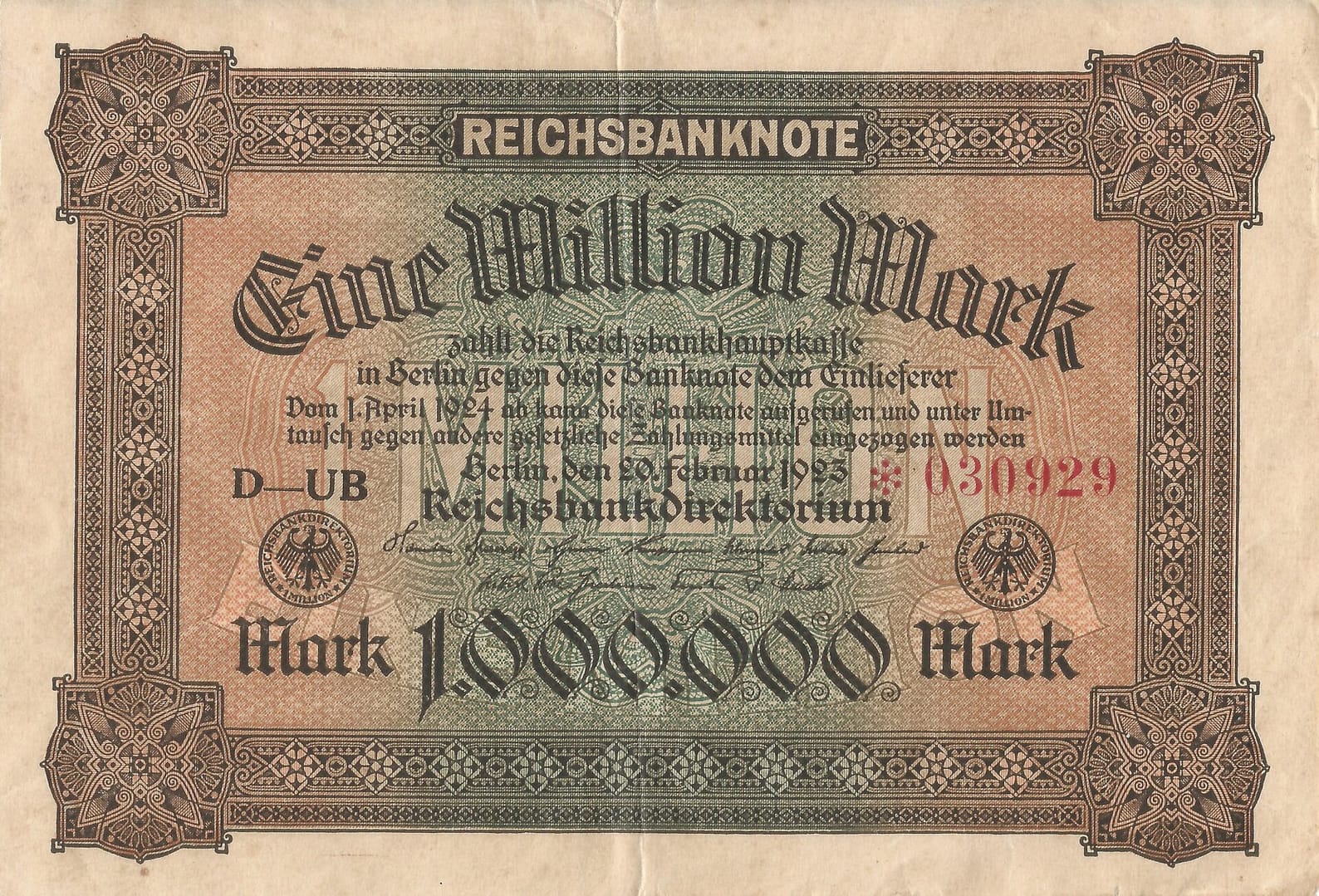 3-Papiermark (1914-1923) 29 Pick 86a Anverso