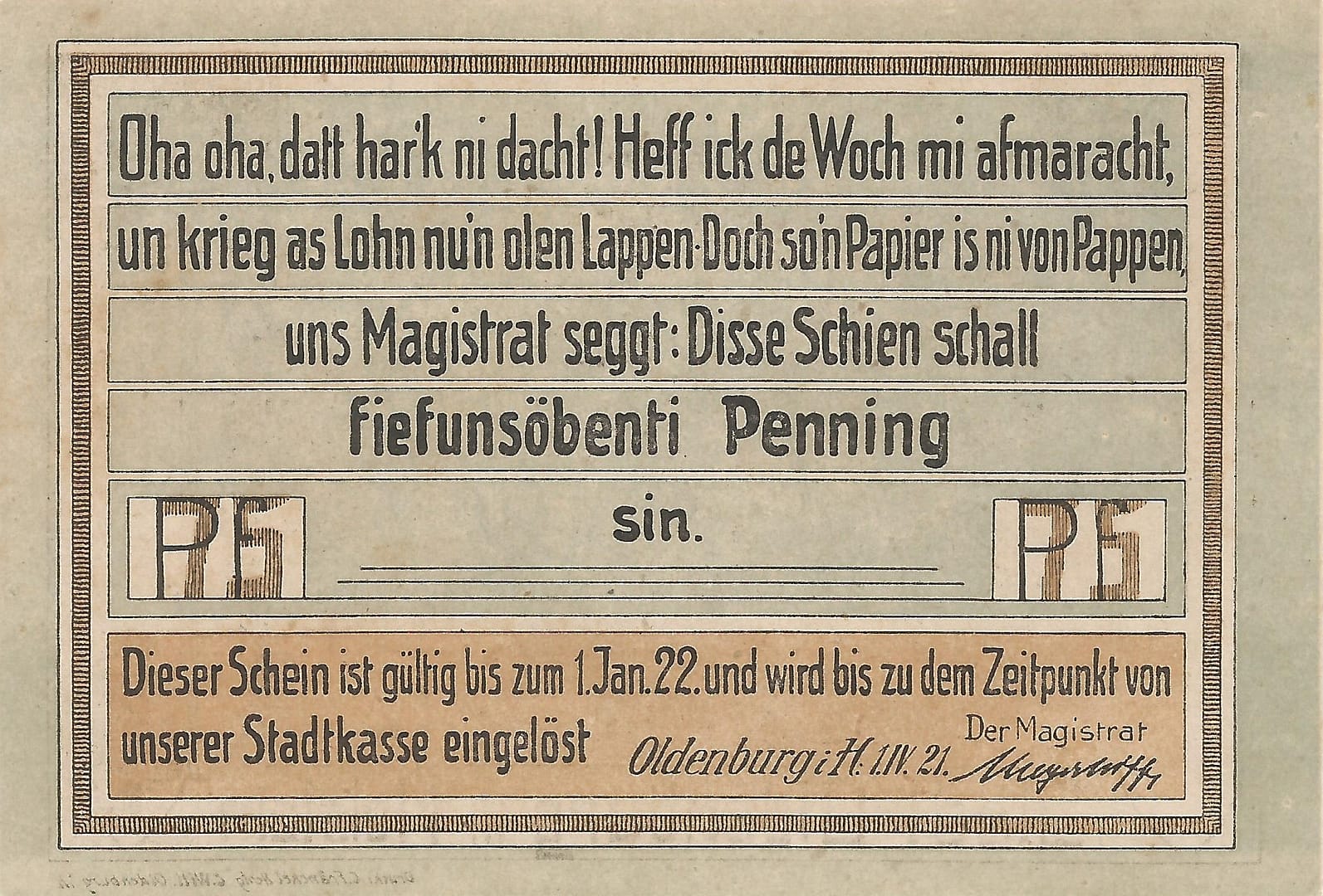 Notgeld - O 15 1015.3 3 4 Anverso