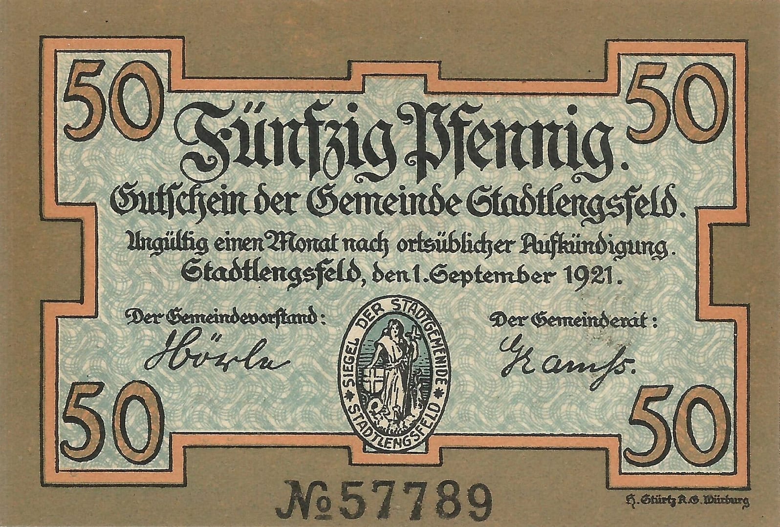 Notgeld - S 19 GM 1251.1a 46 Anverso