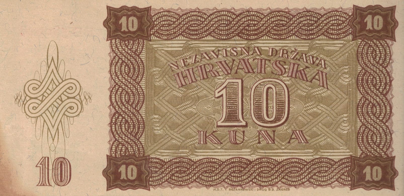 Croacia 10 Pick 5b at 1