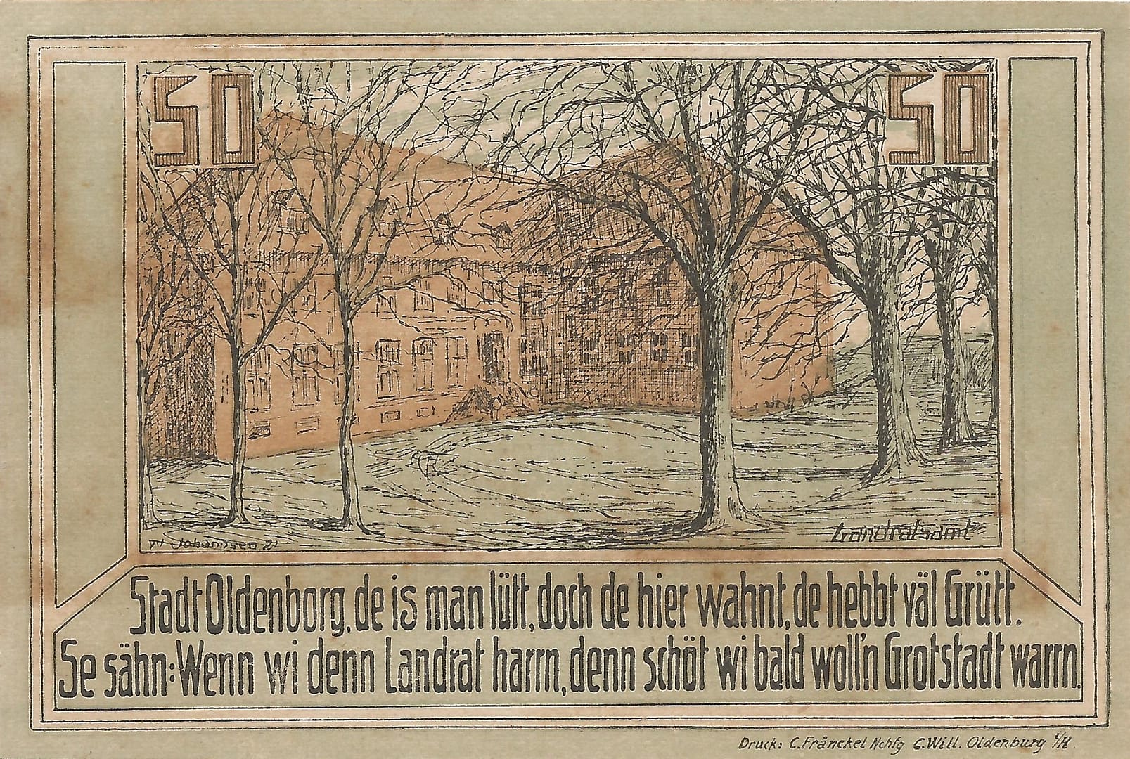 Notgeld - O 14 1015.3 2 4 Reverso