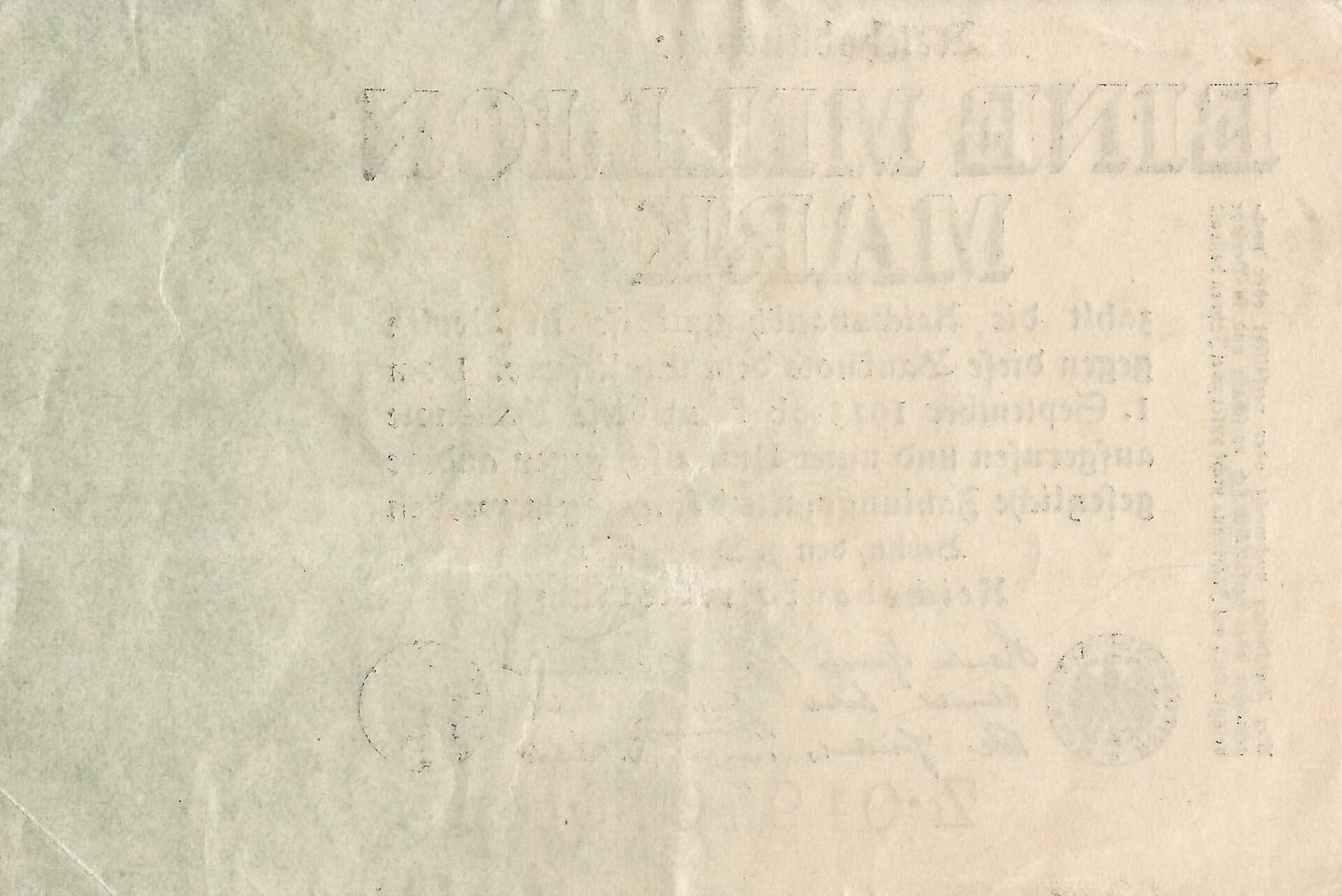 3-Papiermark (1914-1923) 50 Pick 101a Reverso