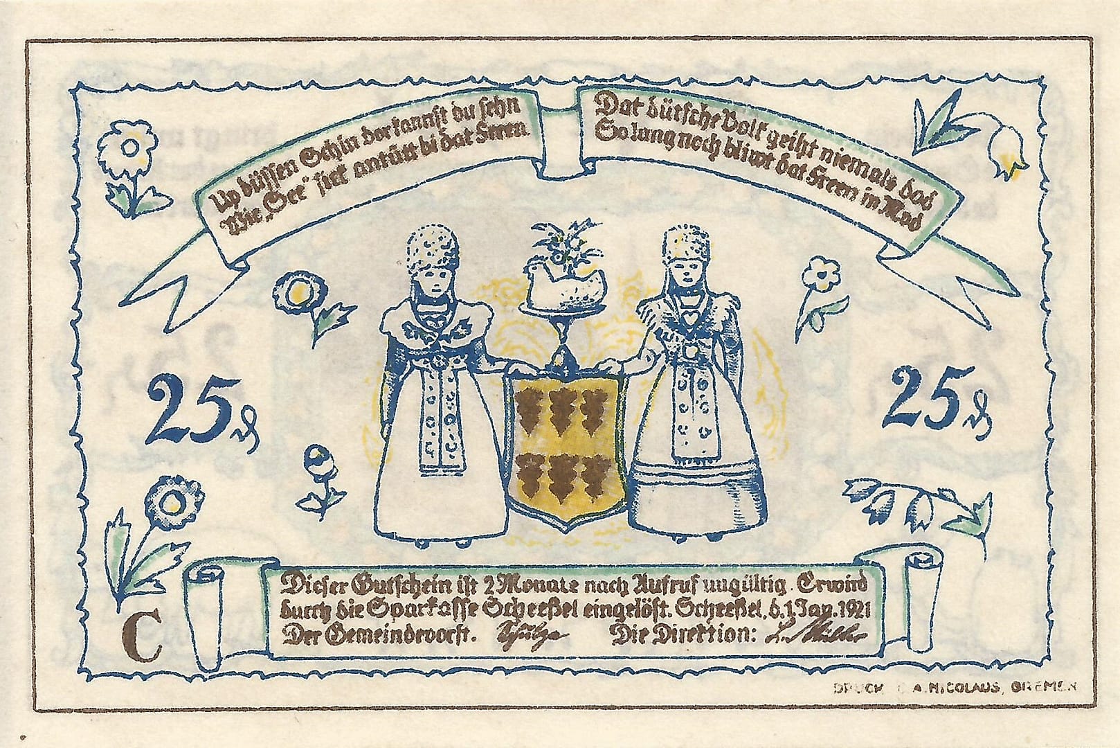 Notgeld - S 4 GM 1174.1b 1C Reverso