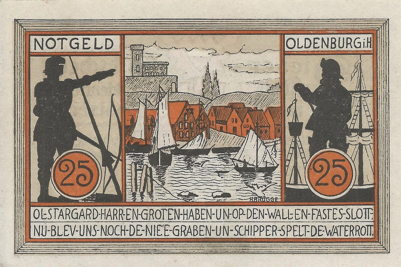 Notgeld - O 20 1015.4 1 4 Reverso