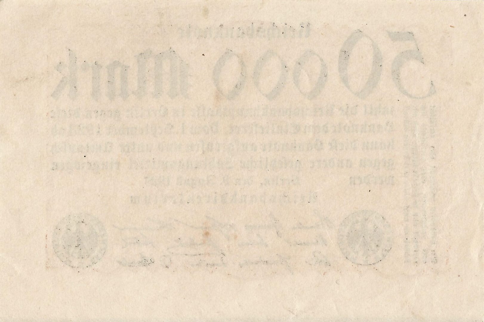 3-Papiermark (1914-1923) 46 Pick 99 Reverso