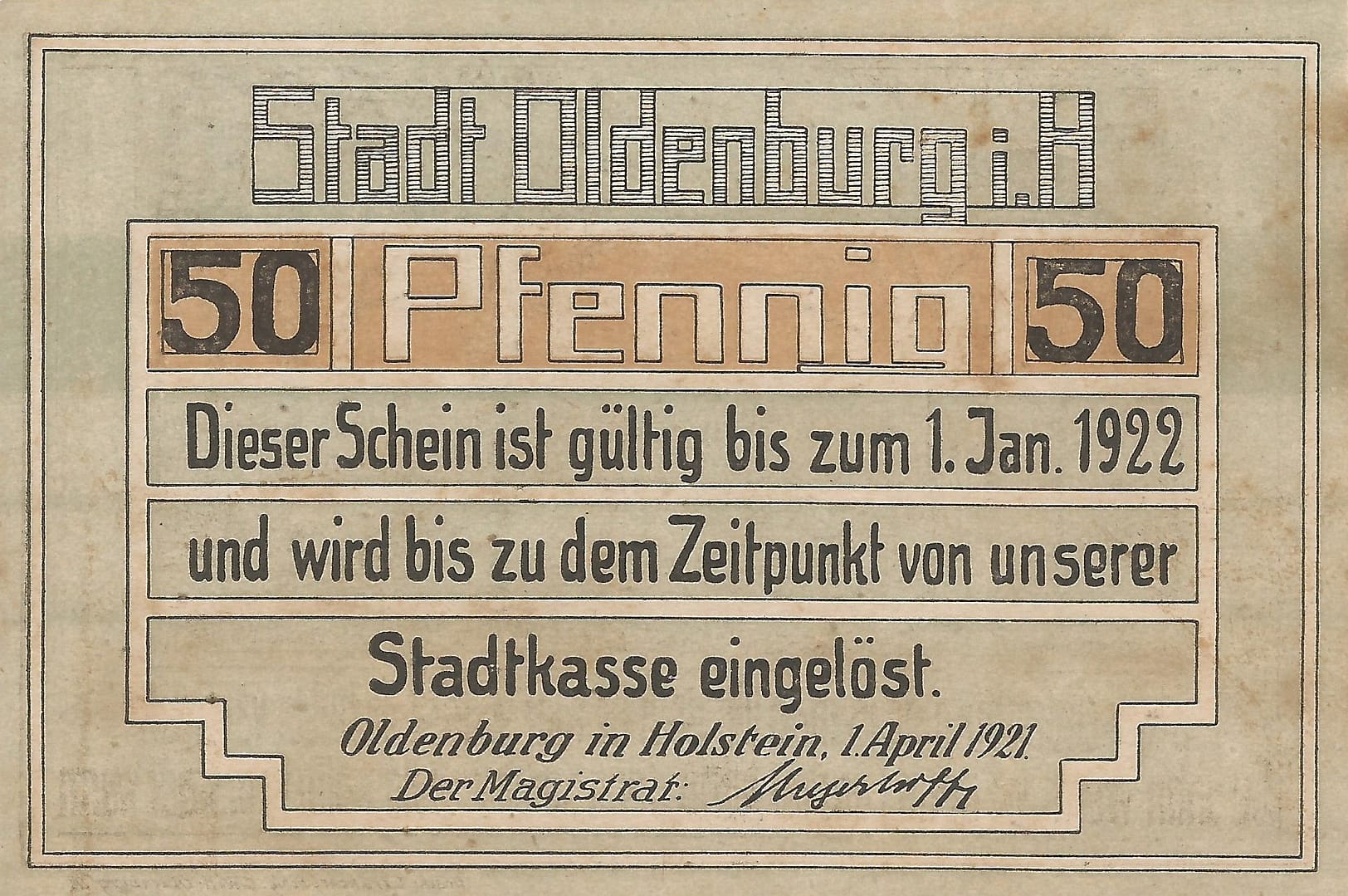 Notgeld - O 13 1015.3 2 4 Anverso