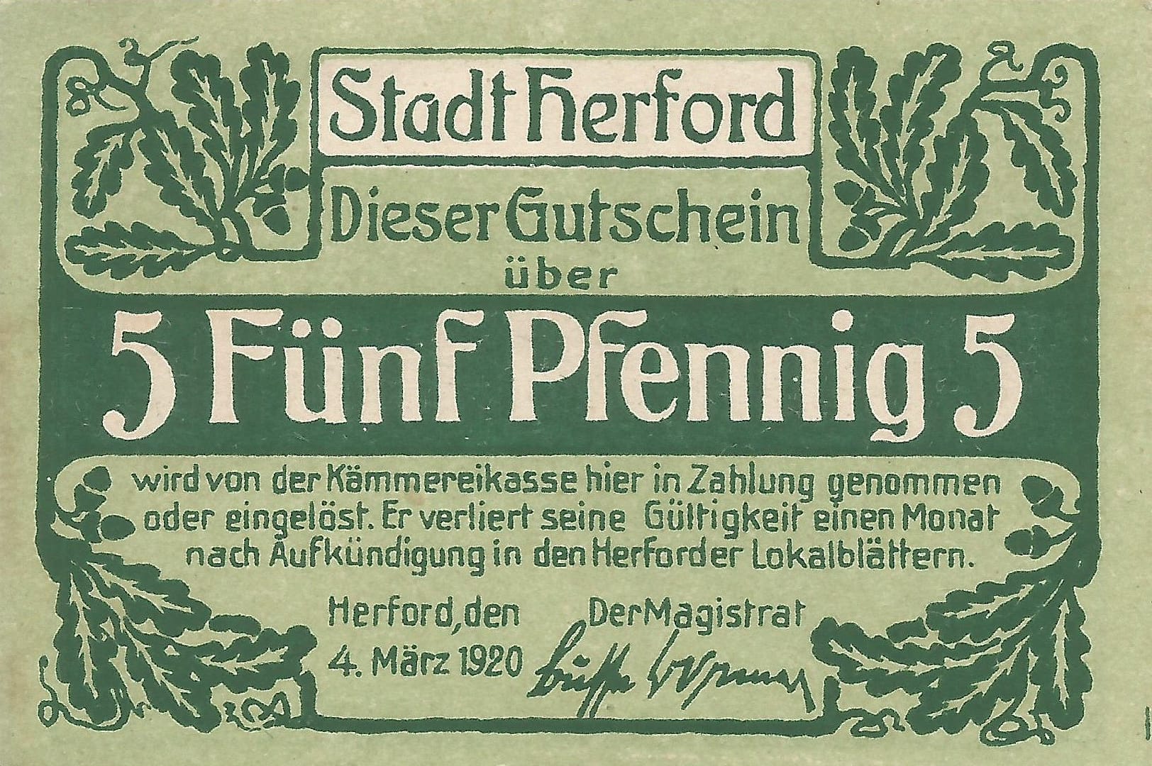 Notgeld - H 3 H28.4a Anverso