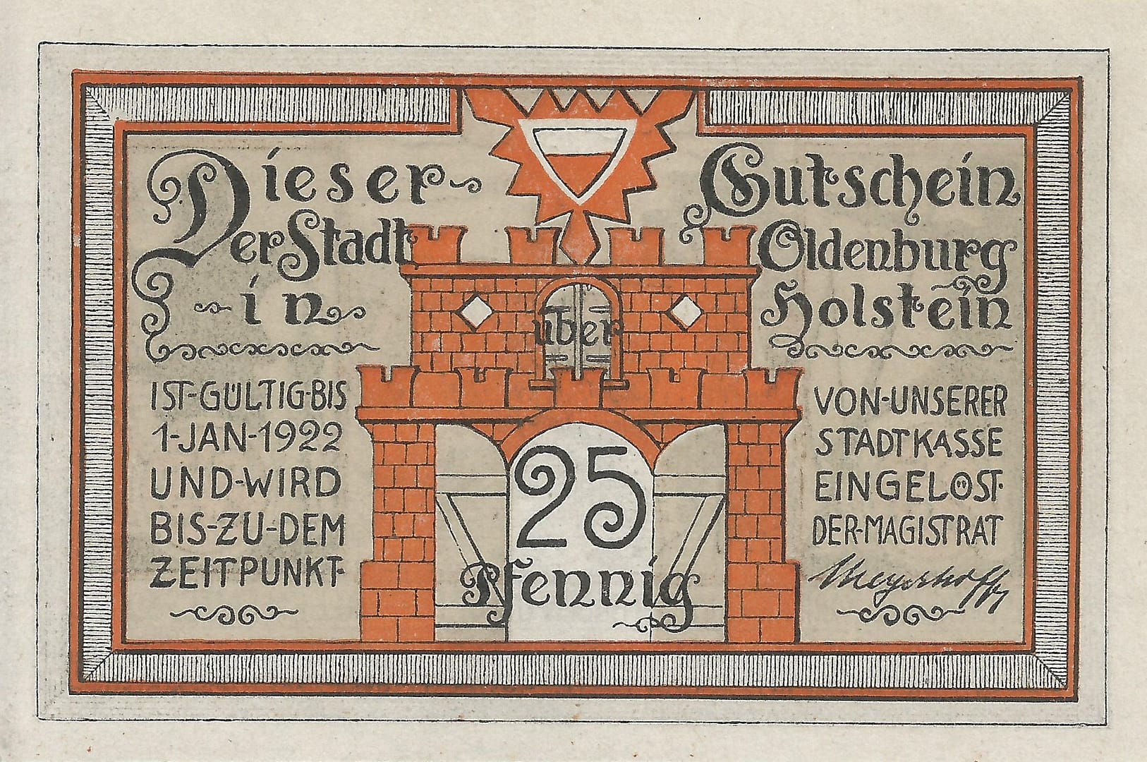 Notgeld - O 19 1015.4 1 4 Anverso