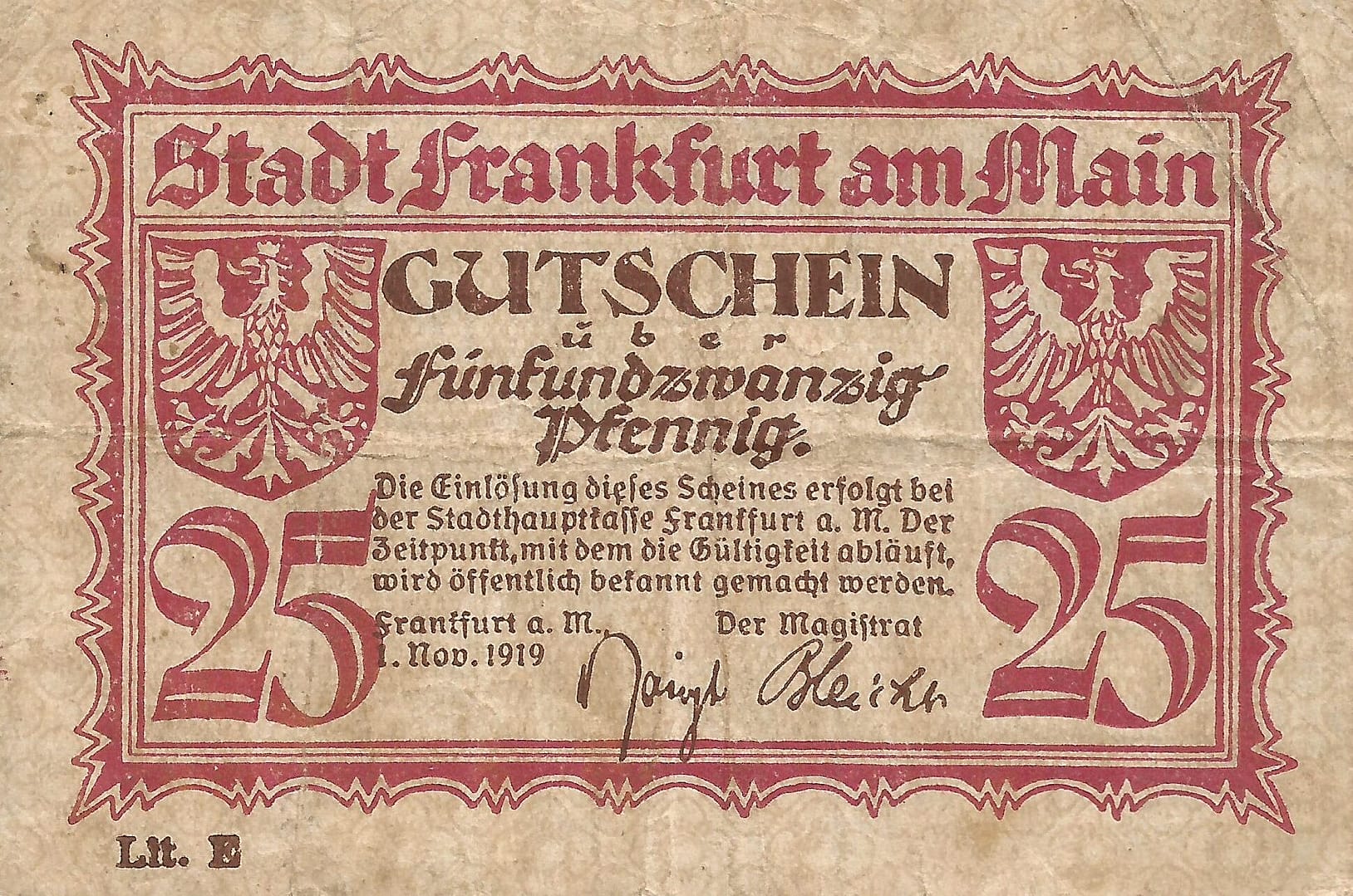 Notgeld - F 3 F16.5b Anverso e1677152902372