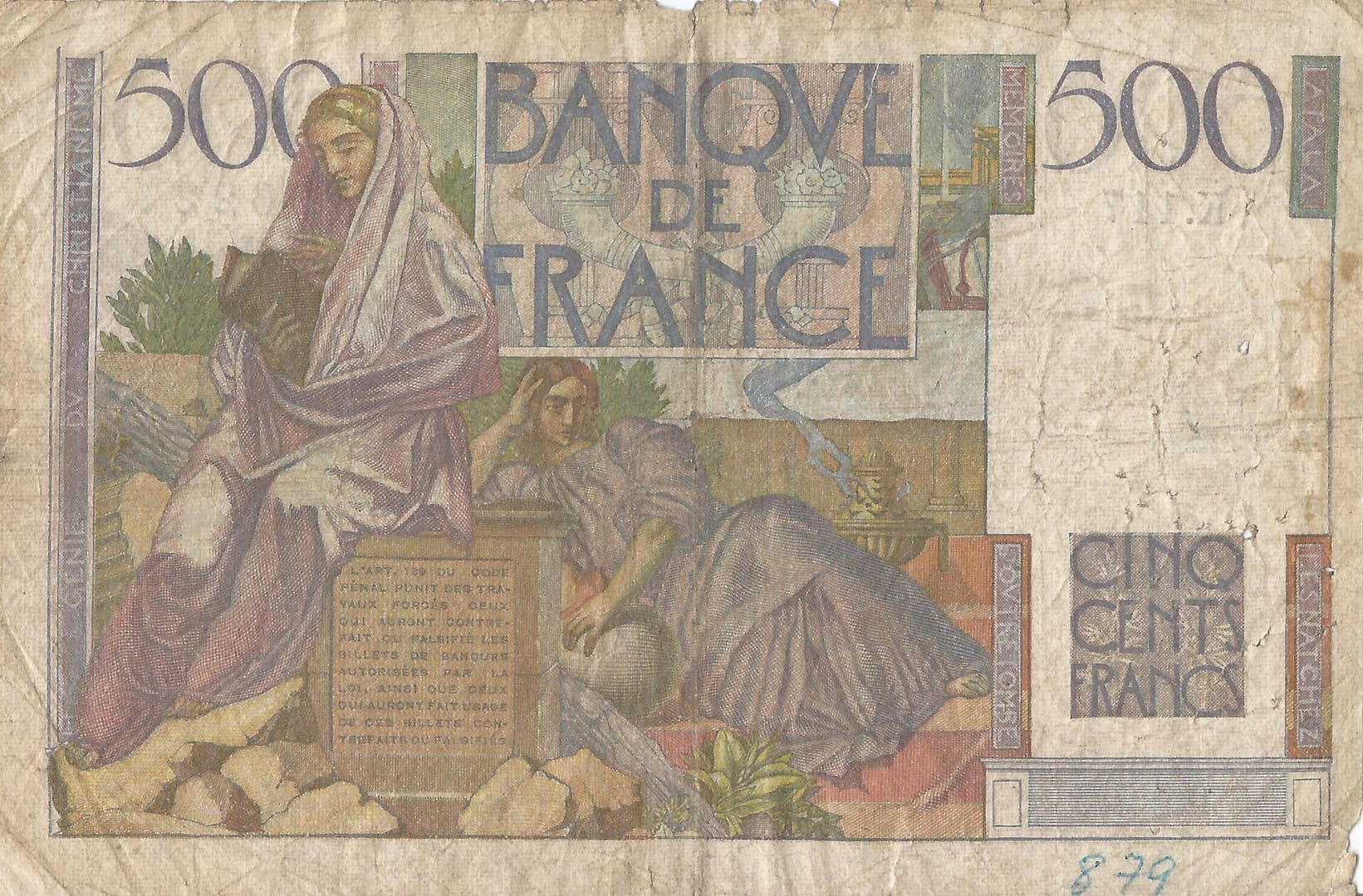 Francia 108 Pick 129c Reverso