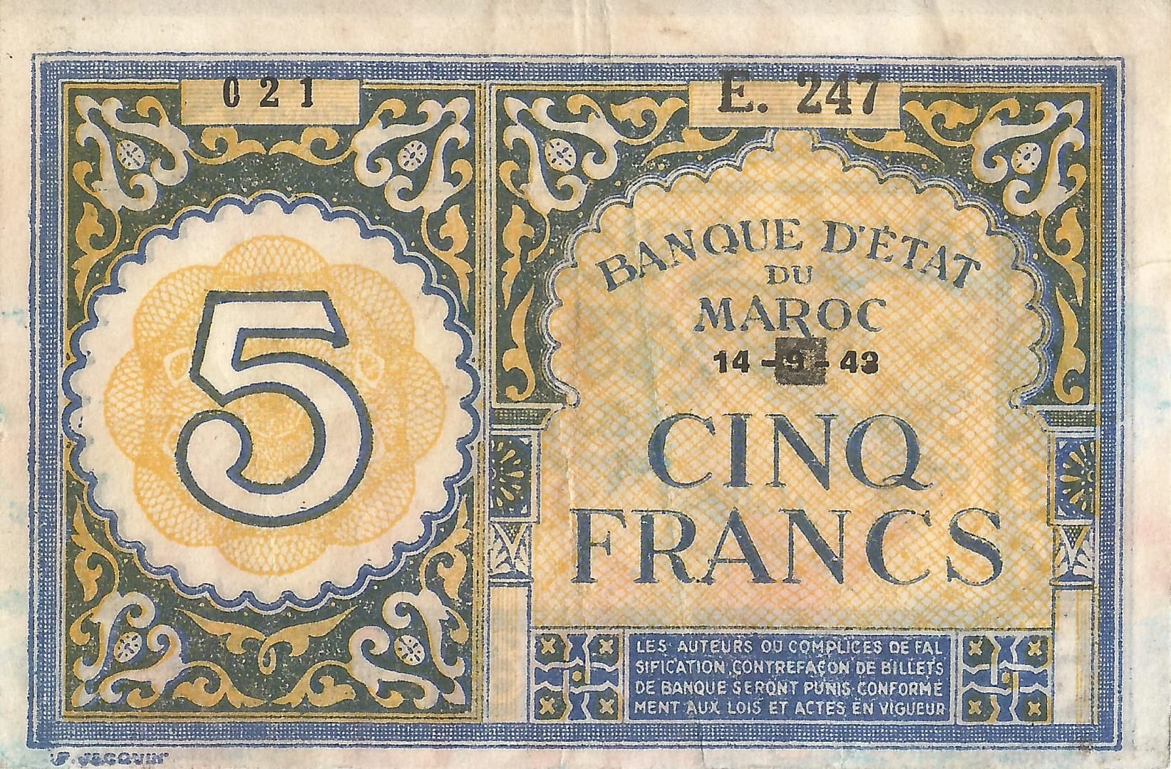 Marruecos 17 Pick 33 Anverso jpg