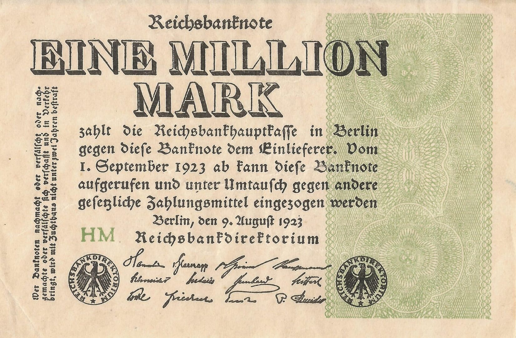 3-Papiermark (1914-1923) 51 Pick 102a.HM Anverso