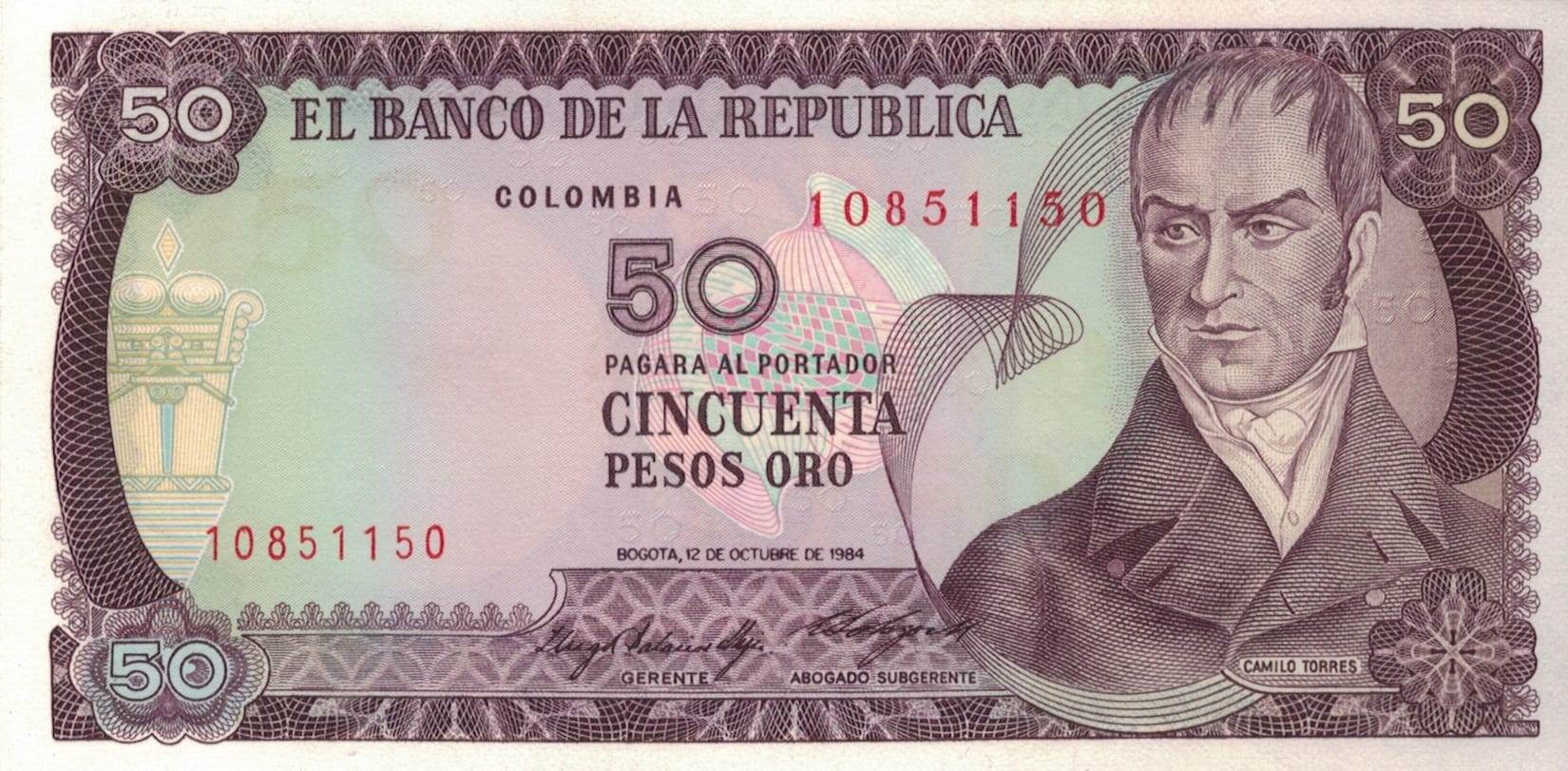 Colombia 29 Pick 425a.1 ad