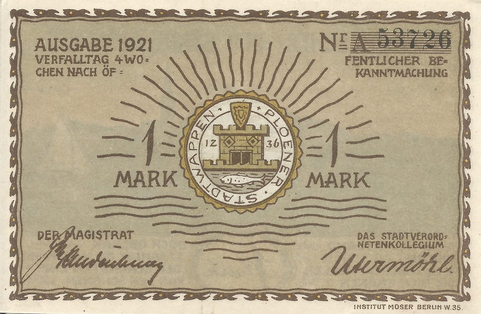 Notgeld - P 7 1064.1 4 4 Anverso