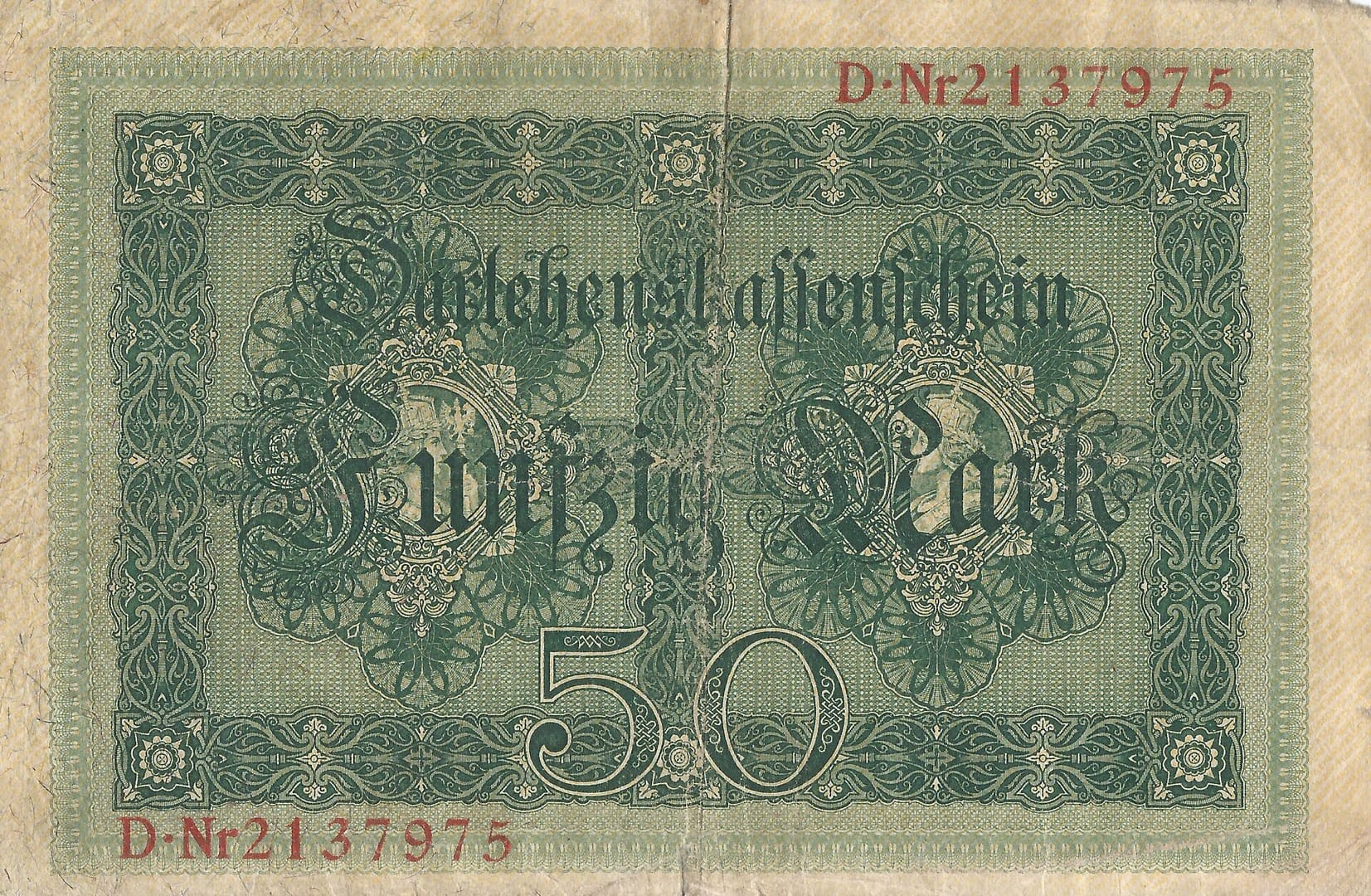 2-Darlehenskassenschein (Nota de préstamo hipotecario) 1914-1922 6 Pick 49b Reverso