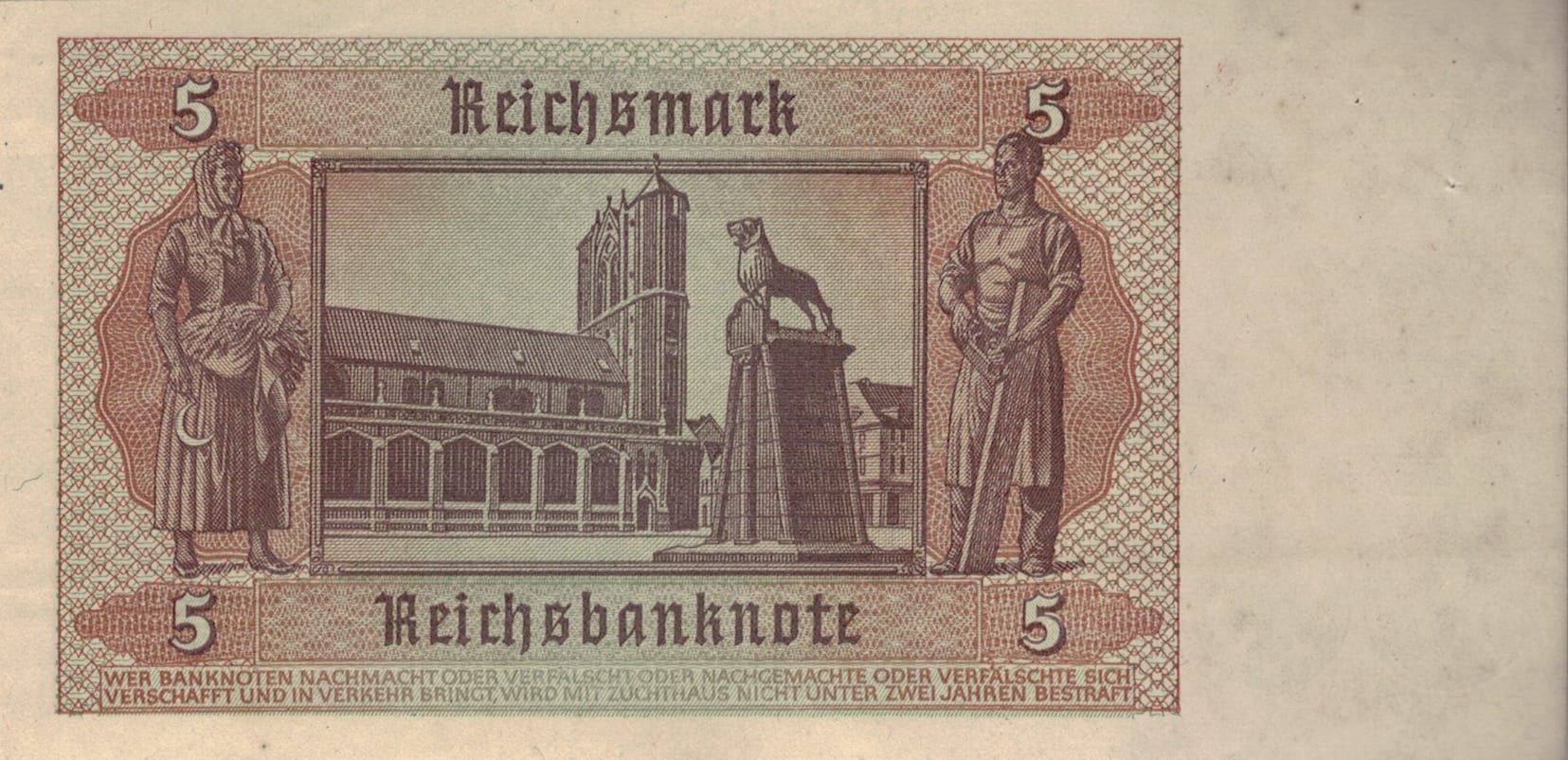 5-Reichsmark (1924-1948) 10 Pick 186a.2 at