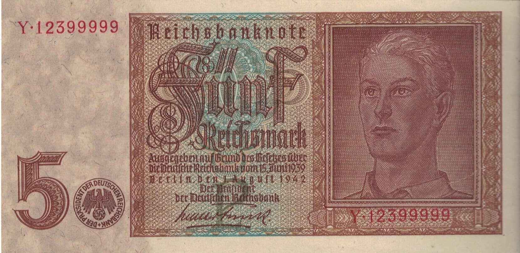 5-Reichsmark (1924-1948) 9 Pick 186a.2 ad e1677097012652