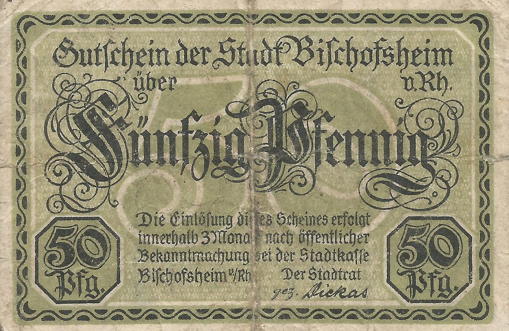 Notgeld - B 15 107.2 1 2 Anverso e1677117925547