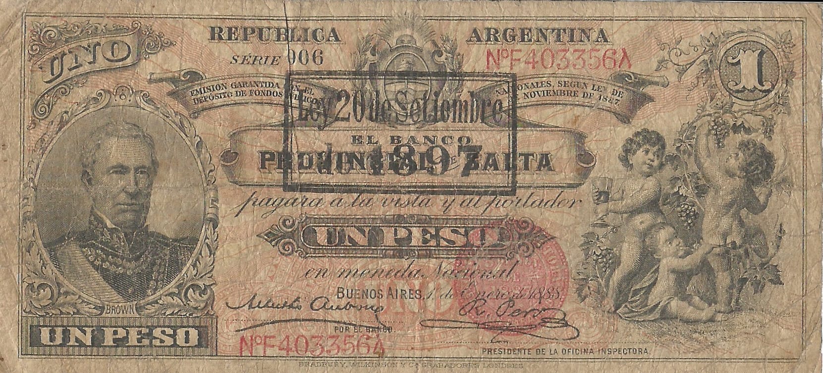 4-Bancos Garantidos (1888-1897) - Billetes de Tesorería (1890) 3 Col 77a ad