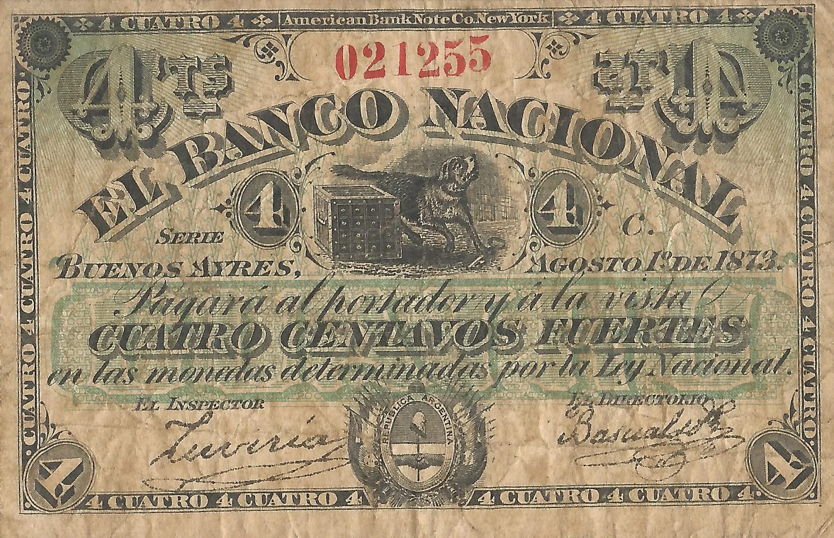 1-Ediciones Especiales Regionales y de Bancos Privados (1841-1904) 9 BN 46c Anverso jpg